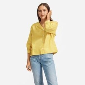 Everlane Lantern Top - 100% Cotton - Yellow